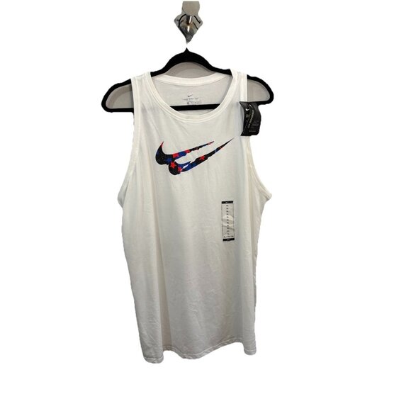 Nike Graphic Training Tank WOMEN TEE Patriotic Flag Swoosh  SIZE XL - Picture 1 of 9